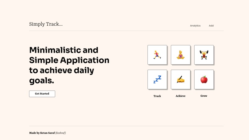 Simply Track - A Minimalistic and Simple Habit Tracker – screenshot 1