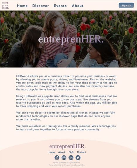 entreprenHER – screenshot 2