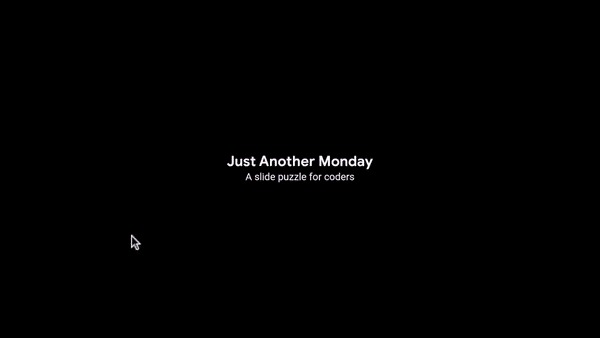 Just Another Monday | A Slide Puzzle for Coders – screenshot 1
