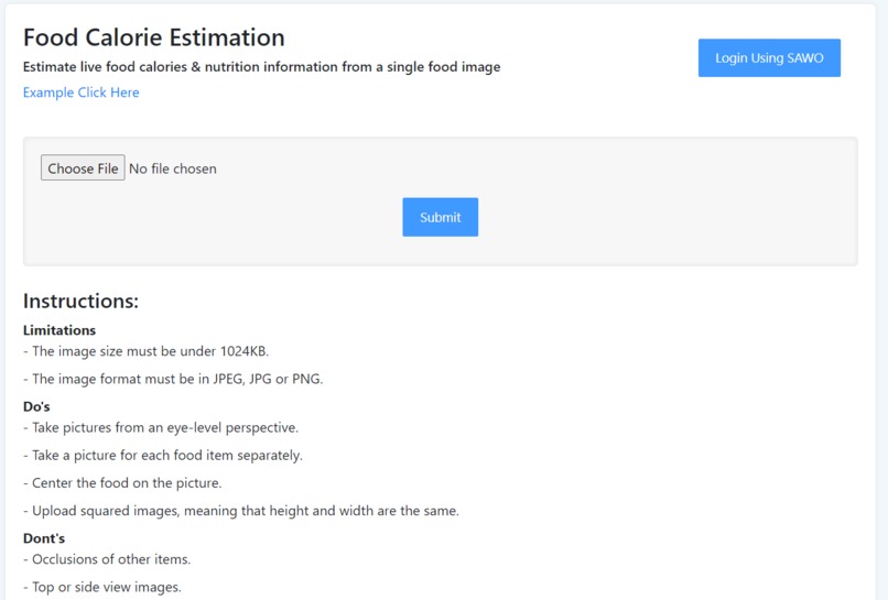 Nutrition and Calorie Estimation Using AI/ML – screenshot 2