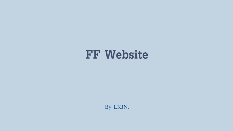 FF (For Friend & For Fun) Website – screenshot 1