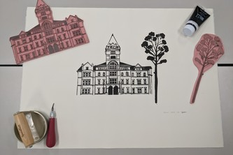 "Icon" Linocut Print 