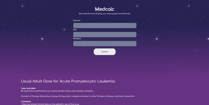 Medcalc – screenshot 2