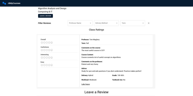 r8MyCourse – screenshot 2