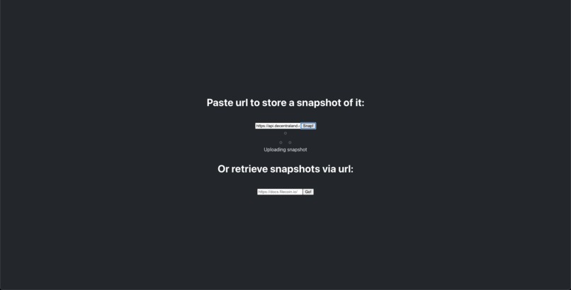 Decentralized WebArchive – screenshot 1