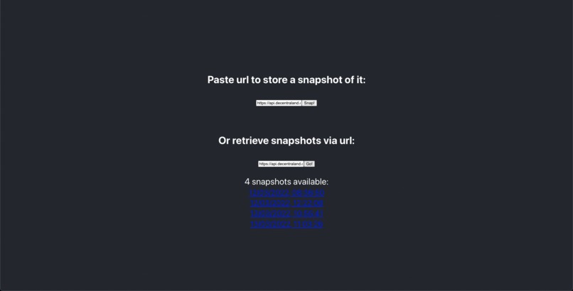 Decentralized WebArchive – screenshot 3