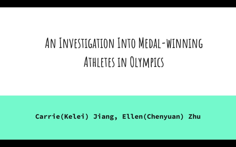 An Investigation into Medal-Winning Athletes – screenshot 1