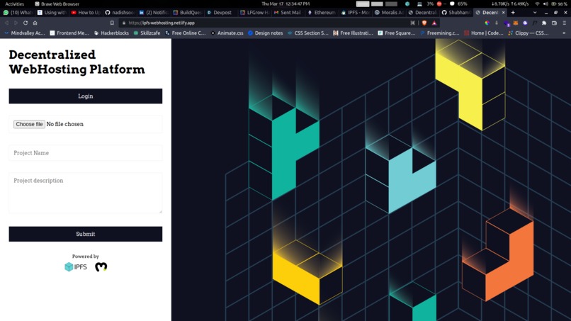 Decentralized WebHosting – screenshot 1