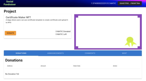 Social Fundraiser – screenshot 2