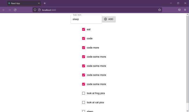 React Todo App – screenshot 1