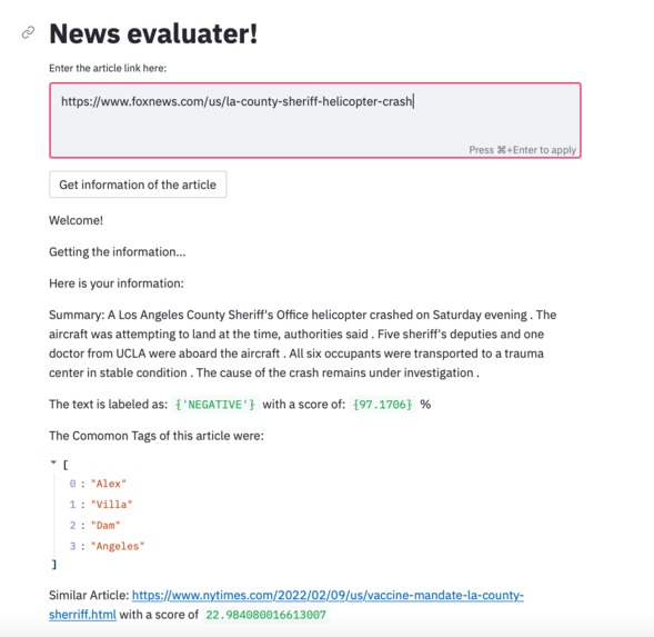 News Evaluate – screenshot 1