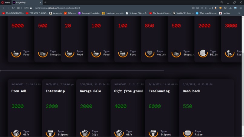 Budget Log – screenshot 5
