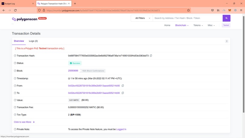 Budget Log – screenshot 7