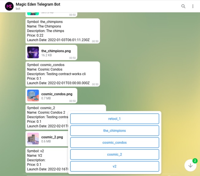 Magic Eden Telegram Bot – screenshot 3