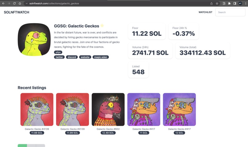 SOL NFT Watch – screenshot 2