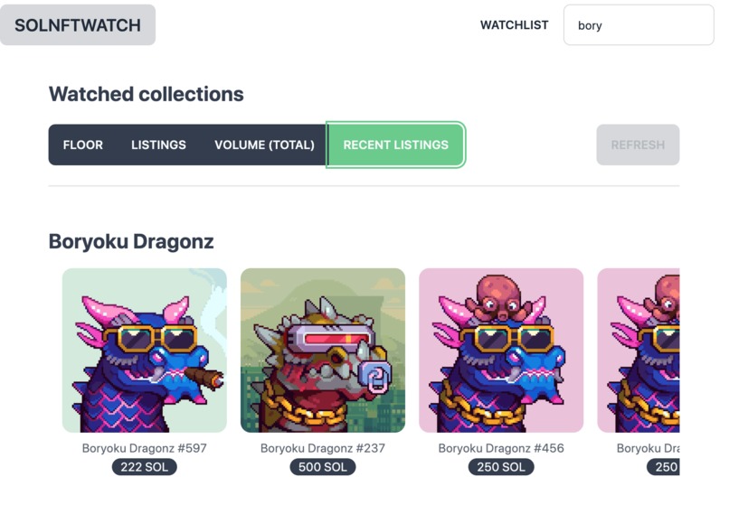 SOL NFT Watch – screenshot 4