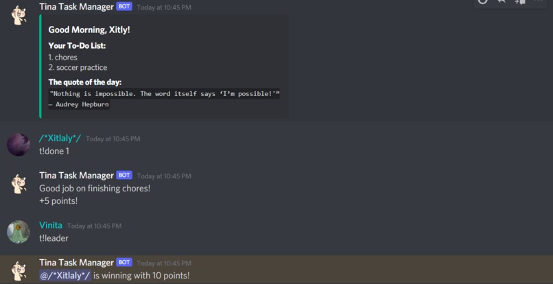 Tina Task Manager – screenshot 2