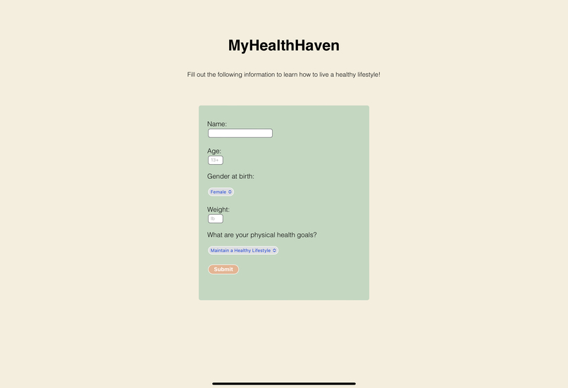 MyHealthHaven – screenshot 1