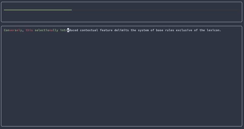Termtyper – screenshot 1