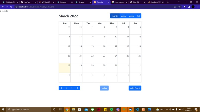 Calendar Project for Winhacks2022 – screenshot 7