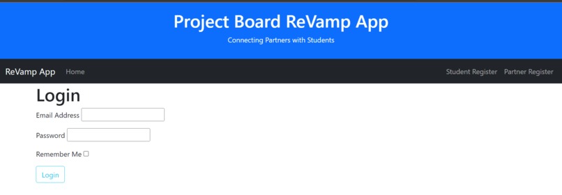 ReVamp Project Board with Flask – screenshot 1