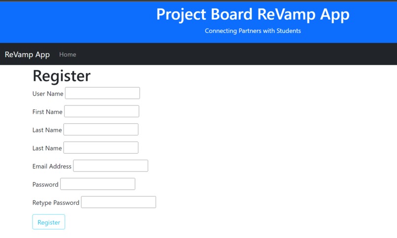 ReVamp Project Board with Flask – screenshot 2