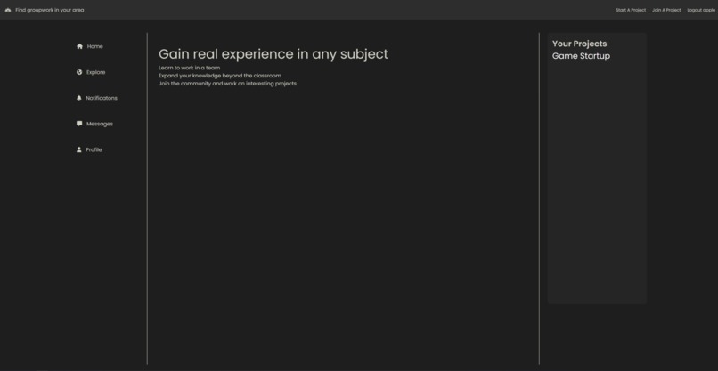 Groupwork Project Networking Service  – screenshot 2