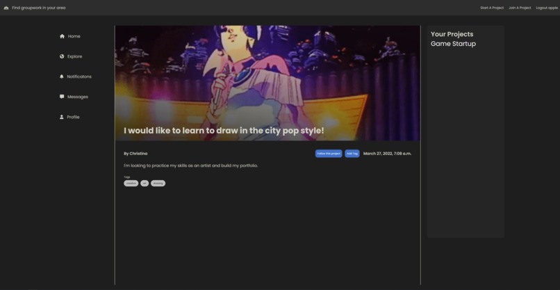 Groupwork Project Networking Service  – screenshot 4