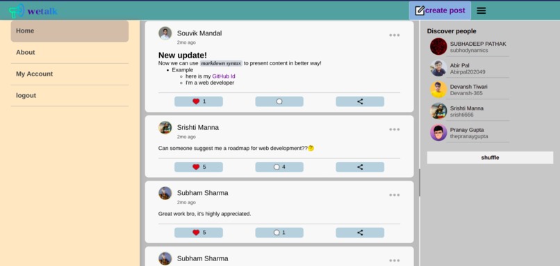 WeTalk – screenshot 2