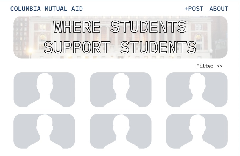 Columbia mutual aid – screenshot 2