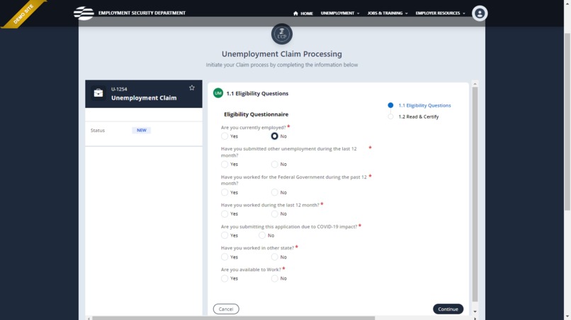 Unemployment Claim Processing – screenshot 3