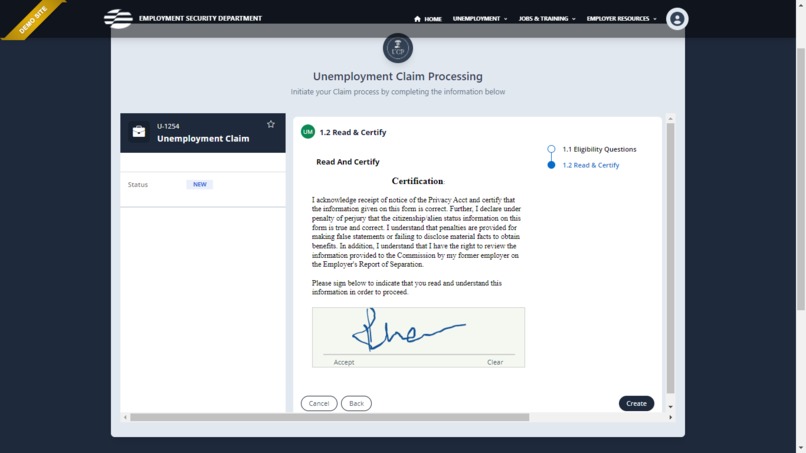 Unemployment Claim Processing – screenshot 4