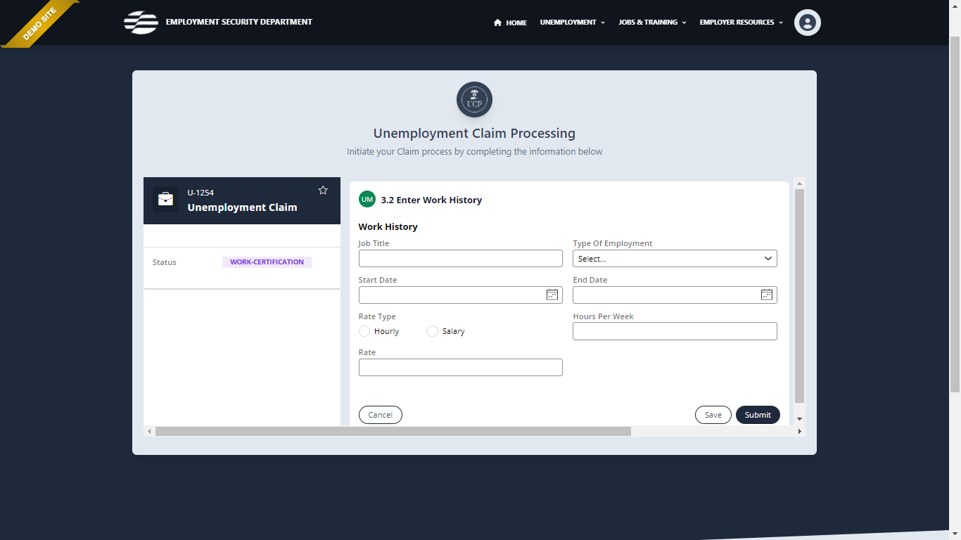 Unemployment Claim Processing | Devpost