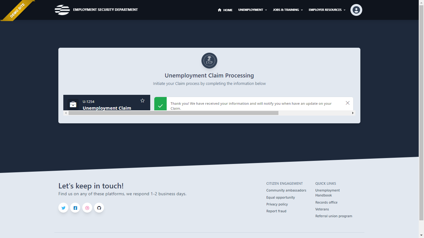 Unemployment Claim Processing | Devpost