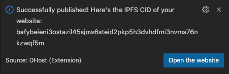 DHost: Web3 VS Code Extension | Devpost