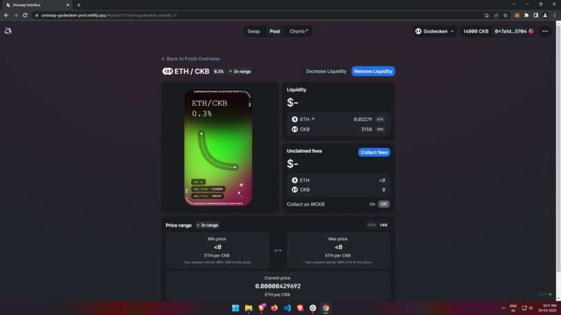 Uniswap Godwoken Port – screenshot 1