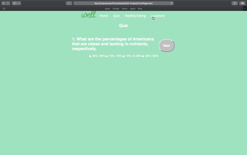 [O] Well - A Healthy Eating Helper – screenshot 2