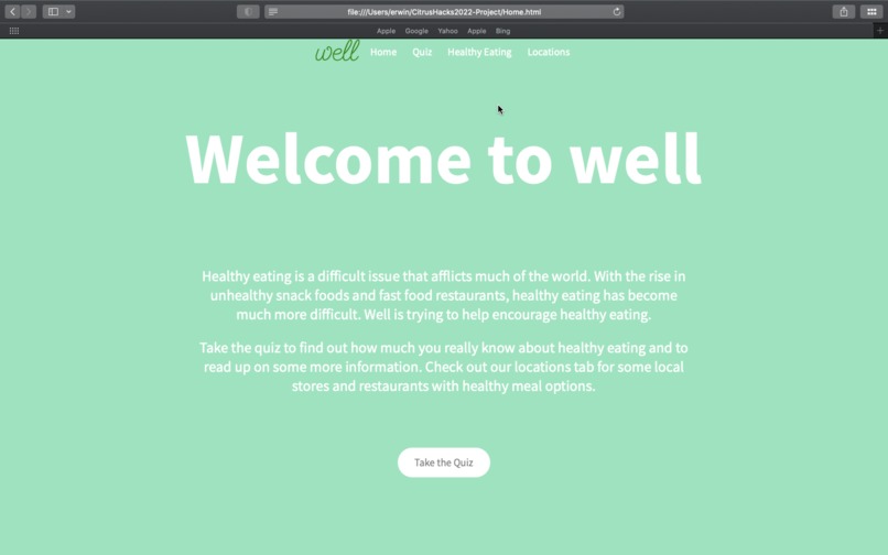 [O] Well - A Healthy Eating Helper – screenshot 1