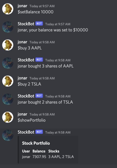 StockBot – screenshot 2