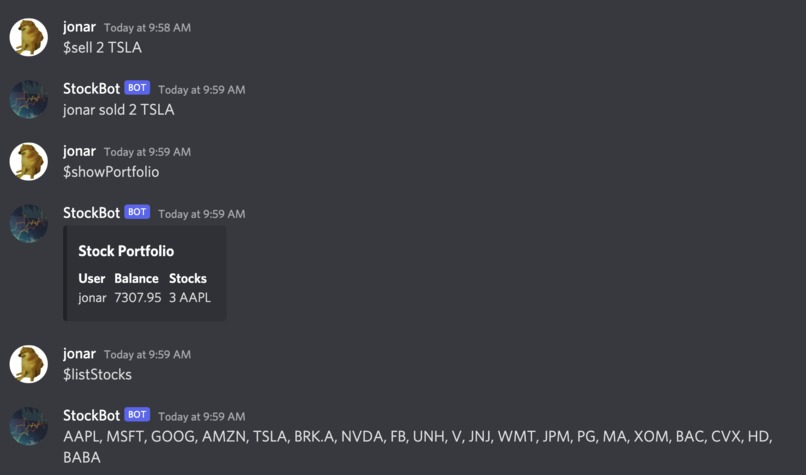 StockBot – screenshot 3