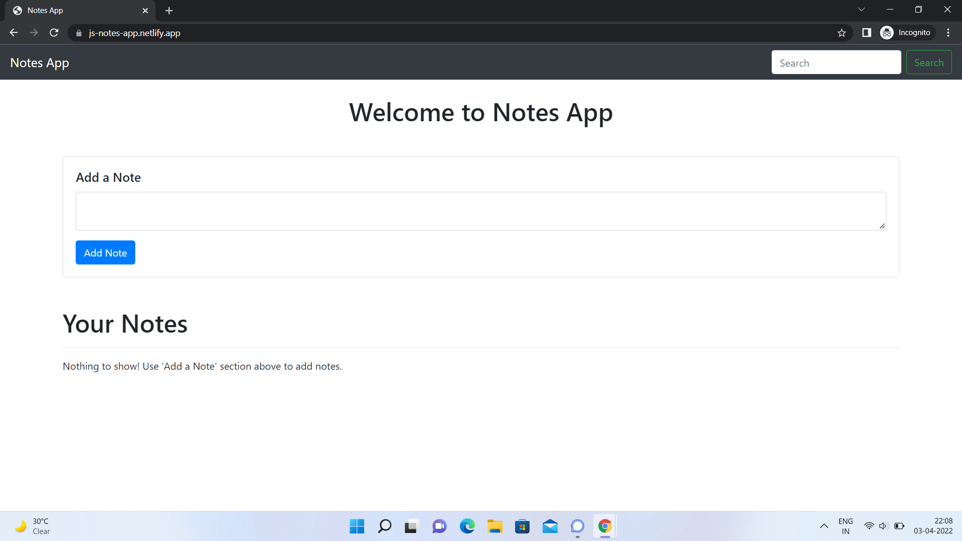 Notes App | Devpost