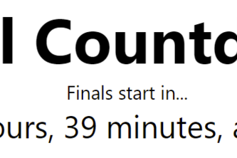 Finals Countdown Timer