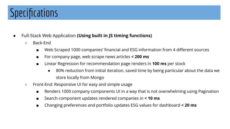 Team 10 : The Conscious Investor – screenshot 4