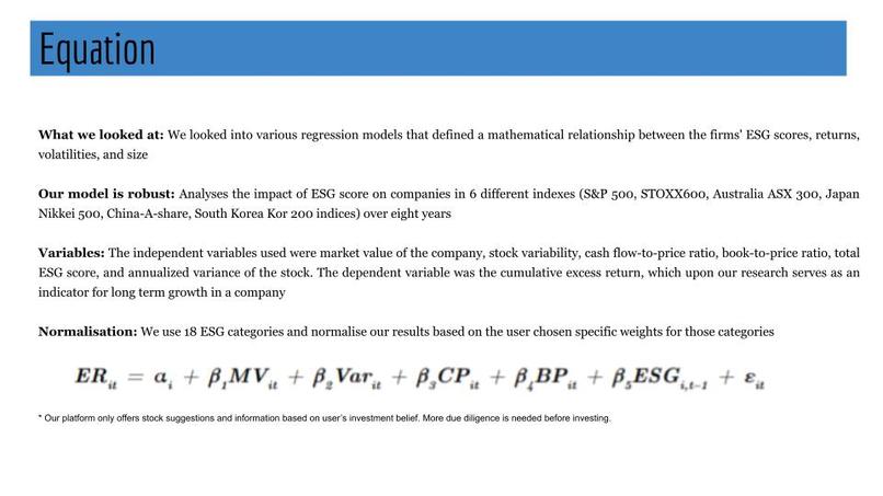 Team 10 : The Conscious Investor – screenshot 5