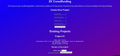 ZK-crowdfunding – screenshot 2