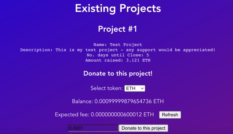 ZK-crowdfunding – screenshot 4