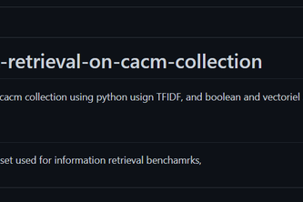  information-retrieval-on-cacm-collection Readme