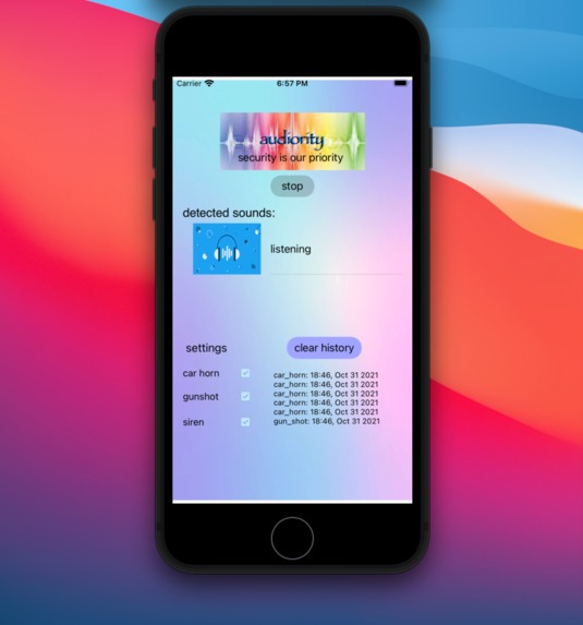 A Machine Learning Mobile App for the Hearing Impaired – screenshot 1