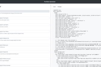 Let’s build a Portfolio Generator