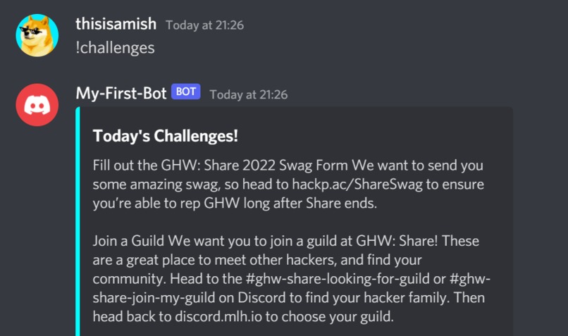 Amish's Very First Discord Bot! – screenshot 1